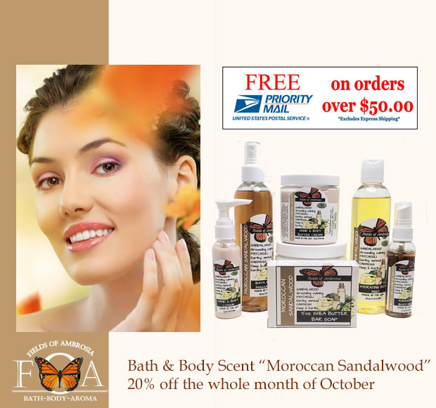 October Scent of the Month "Moroccan Sandalwood" 20% Off